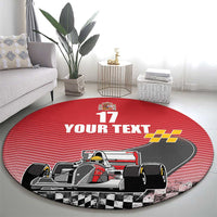 Custom Spain Formula One Round Carpet Motorsport with Flag F1 World Championship
