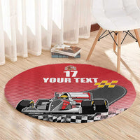 Custom Spain Formula One Round Carpet Motorsport with Flag F1 World Championship