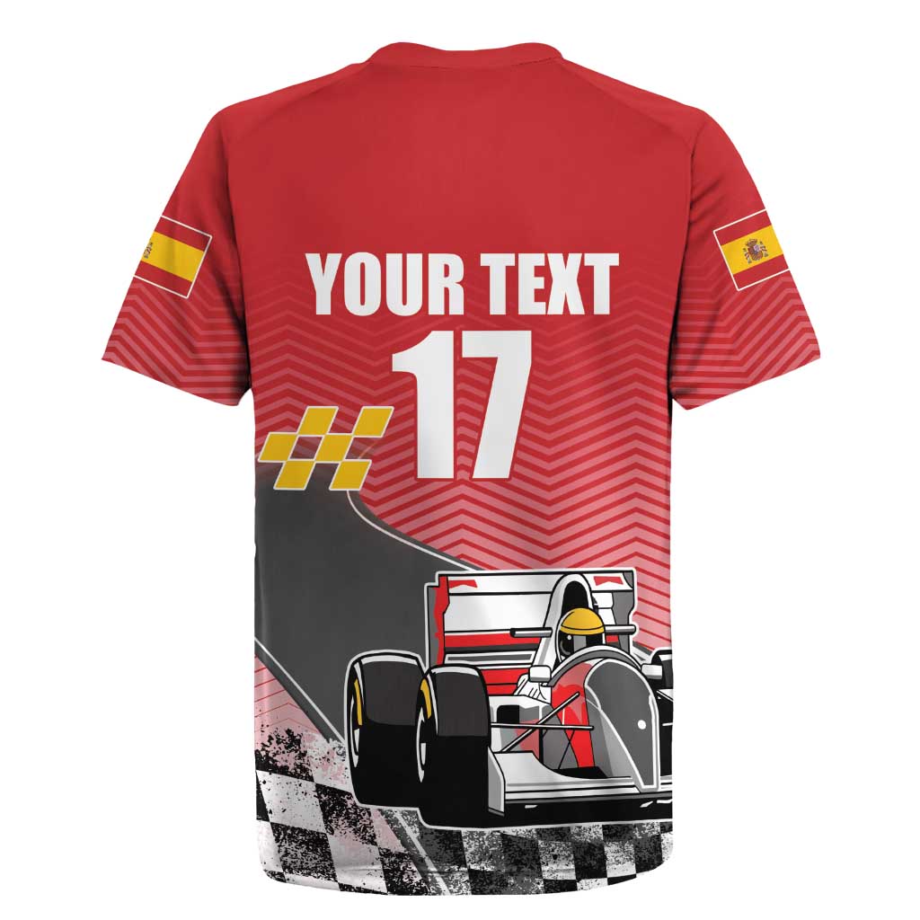 Custom Spain Formula One Rugby Jersey Motorsport with Flag F1 World Championship