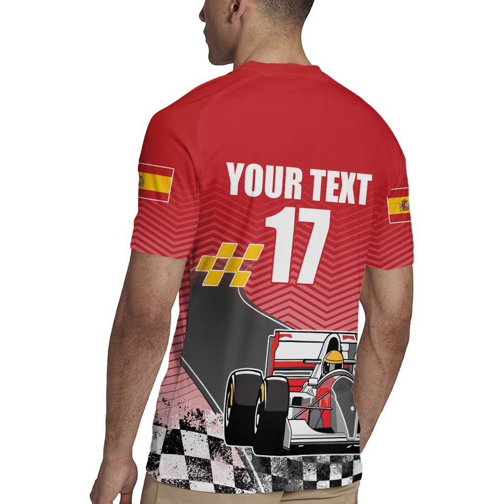 Custom Spain Formula One Rugby Jersey Motorsport with Flag F1 World Championship