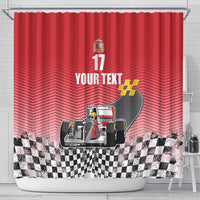 Custom Spain Formula One Shower Curtain Motorsport with Flag F1 World Championship