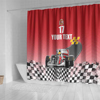 Custom Spain Formula One Shower Curtain Motorsport with Flag F1 World Championship