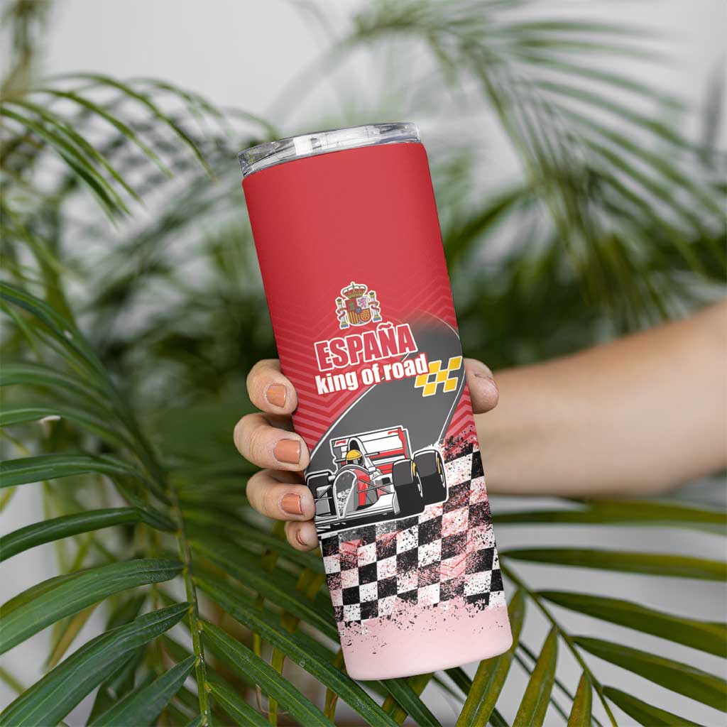 Custom Spain Formula One Skinny Tumbler Motorsport with Flag F1 World Championship