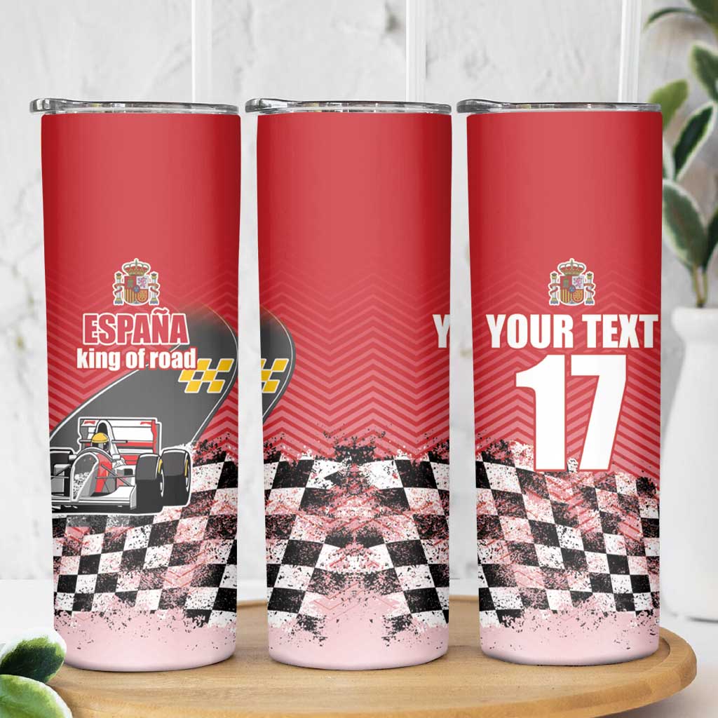 Custom Spain Formula One Skinny Tumbler Motorsport with Flag F1 World Championship