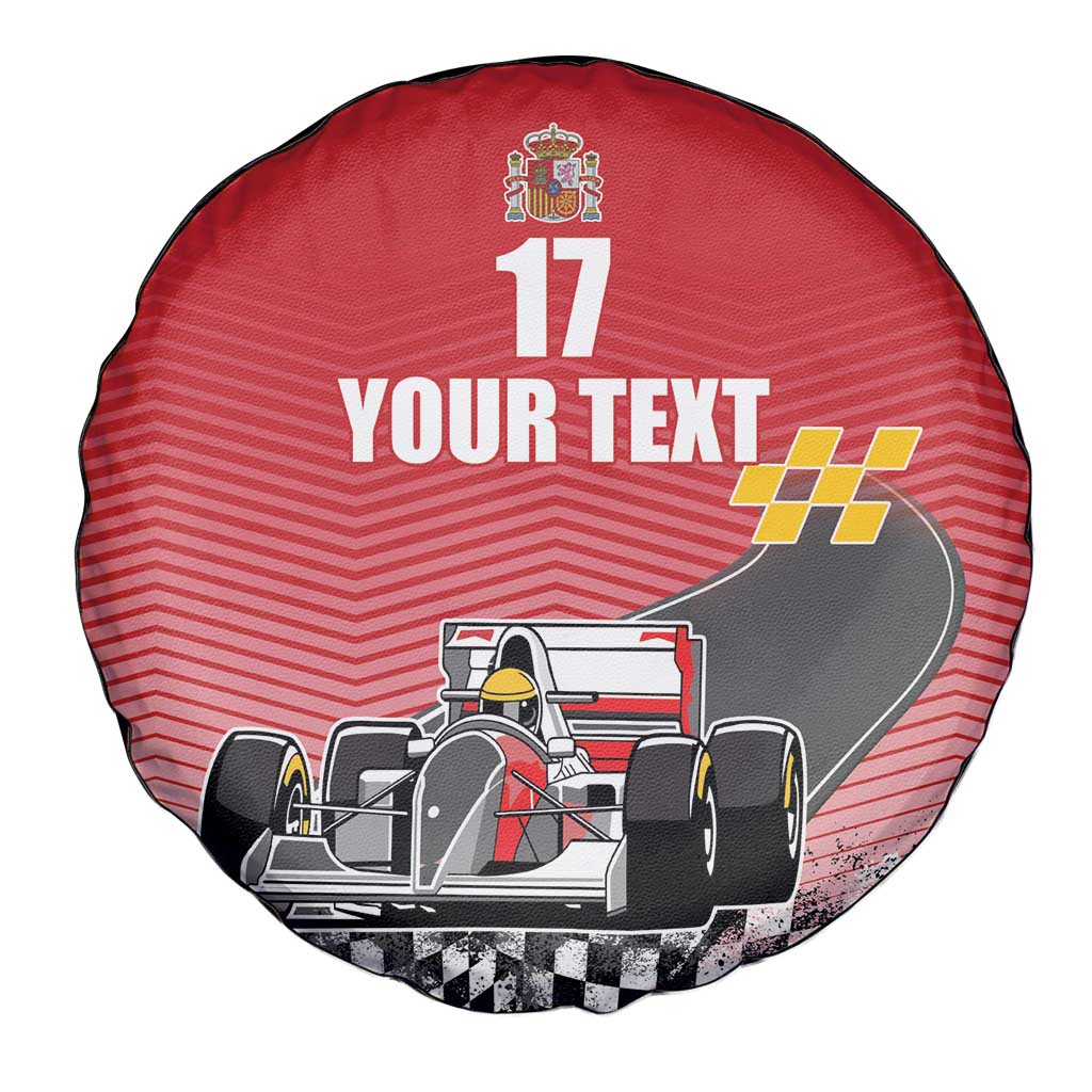 Custom Spain Formula One Spare Tire Cover Motorsport with Flag F1 World Championship