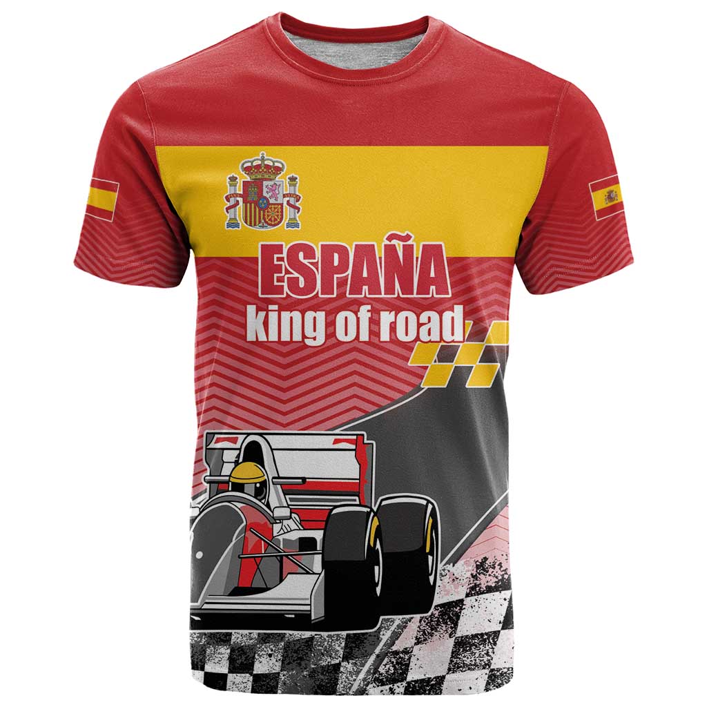 Custom Spain Formula One T Shirt Motorsport with Flag F1 World Championship