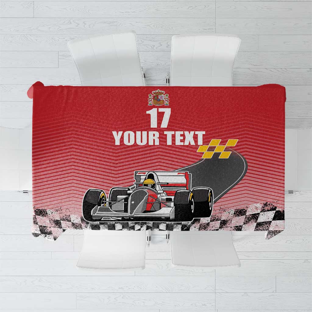 Custom Spain Formula One Tablecloth Motorsport with Flag F1 World Championship
