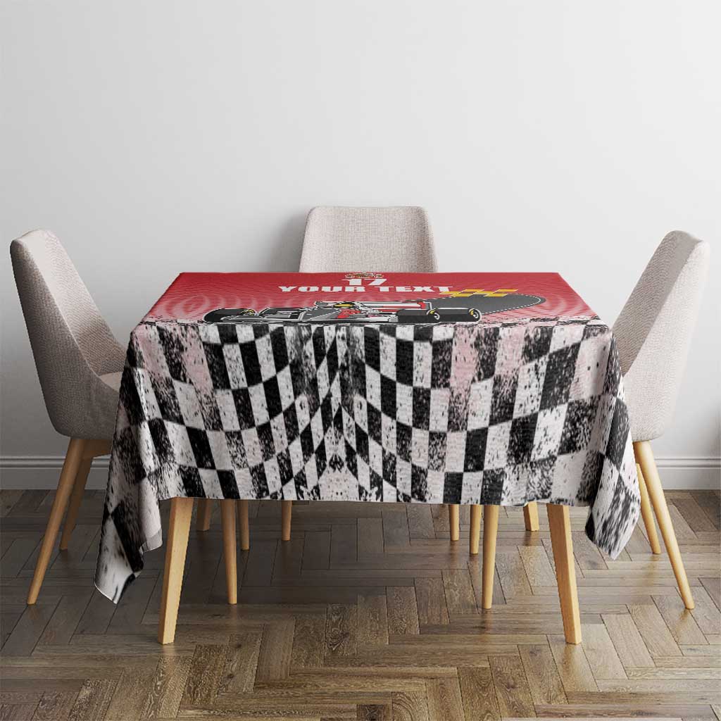 Custom Spain Formula One Tablecloth Motorsport with Flag F1 World Championship