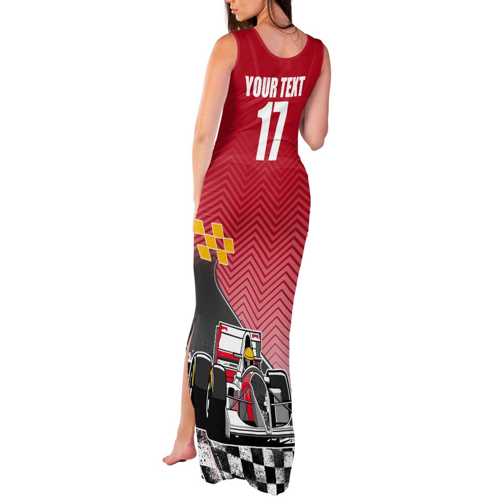 Custom Spain Formula One Tank Maxi Dress Motorsport with Flag F1 World Championship