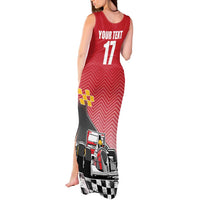 Custom Spain Formula One Tank Maxi Dress Motorsport with Flag F1 World Championship
