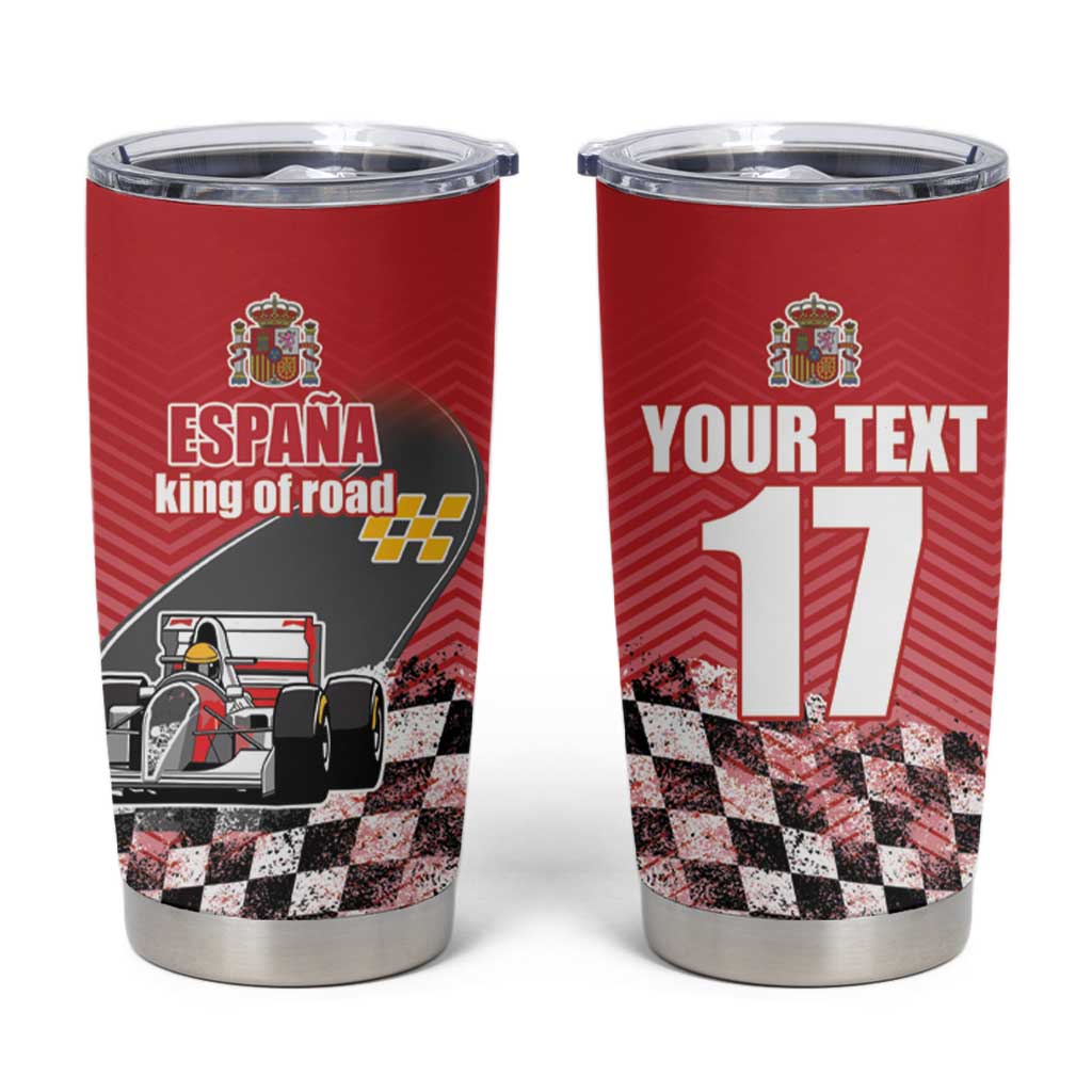 Custom Spain Formula One Tumbler Cup Motorsport with Flag F1 World Championship