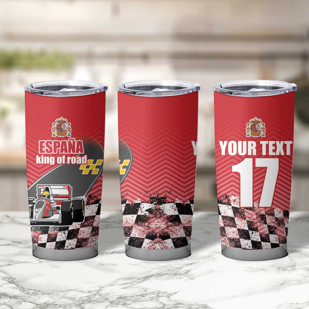 Custom Spain Formula One Tumbler Cup Motorsport with Flag F1 World Championship