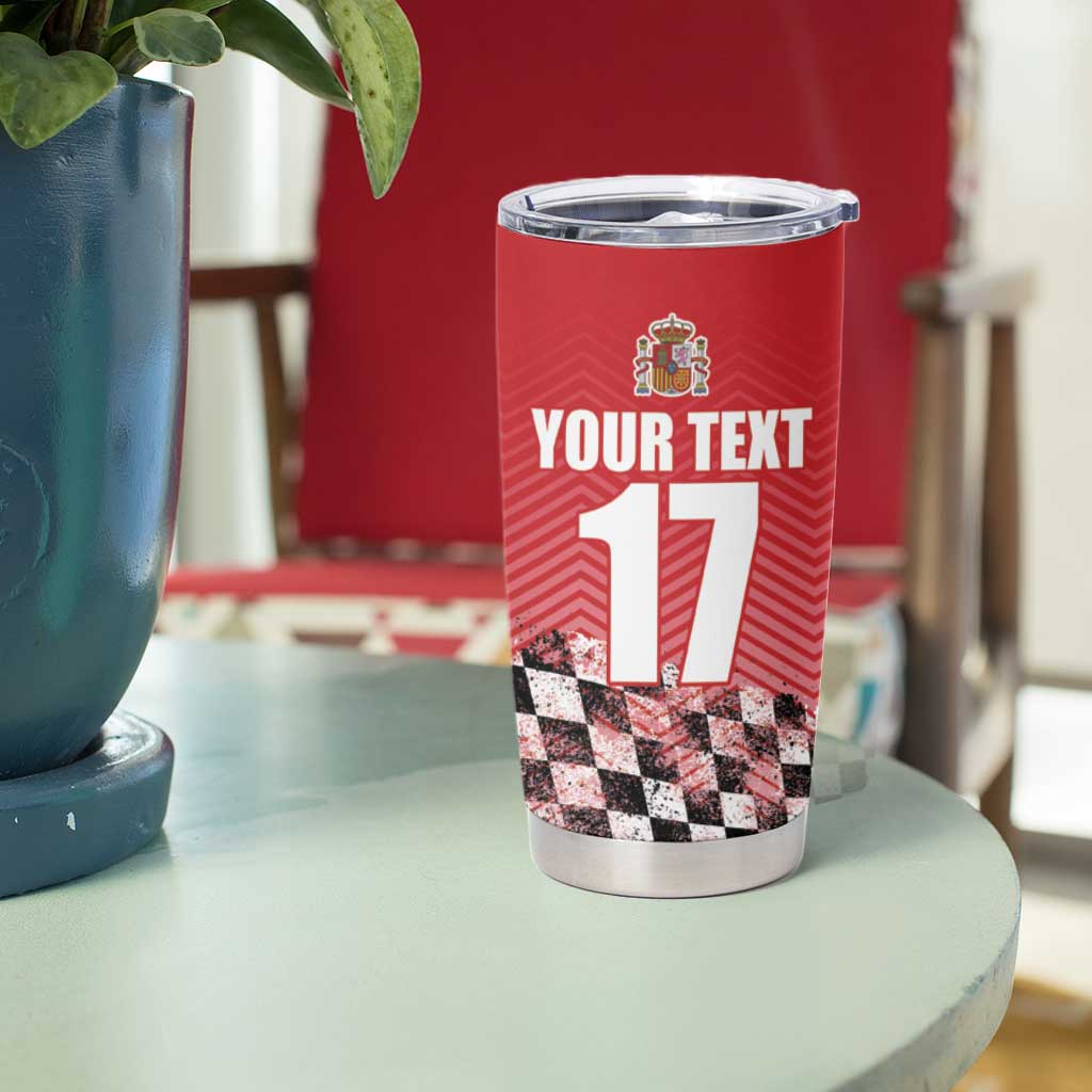 Custom Spain Formula One Tumbler Cup Motorsport with Flag F1 World Championship