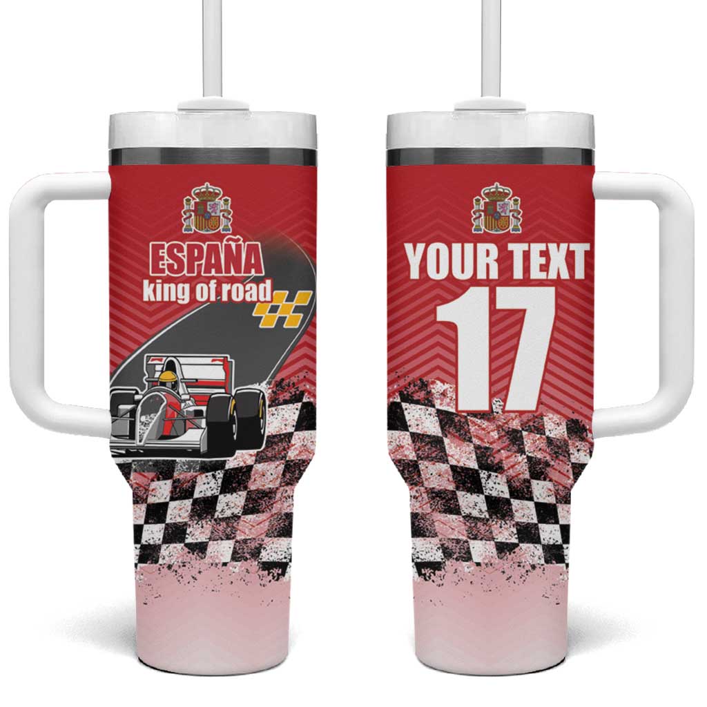 Custom Spain Formula One Tumbler With Handle Motorsport with Flag F1 World Championship