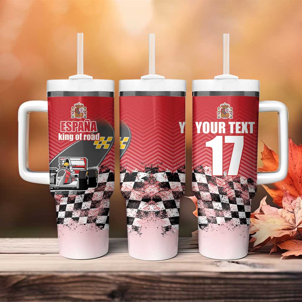 Custom Spain Formula One Tumbler With Handle Motorsport with Flag F1 World Championship