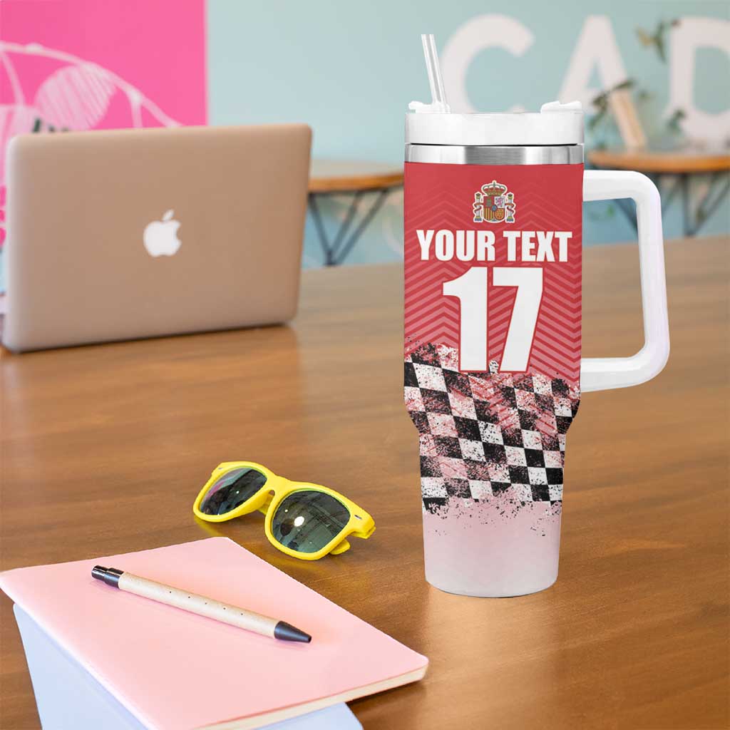 Custom Spain Formula One Tumbler With Handle Motorsport with Flag F1 World Championship