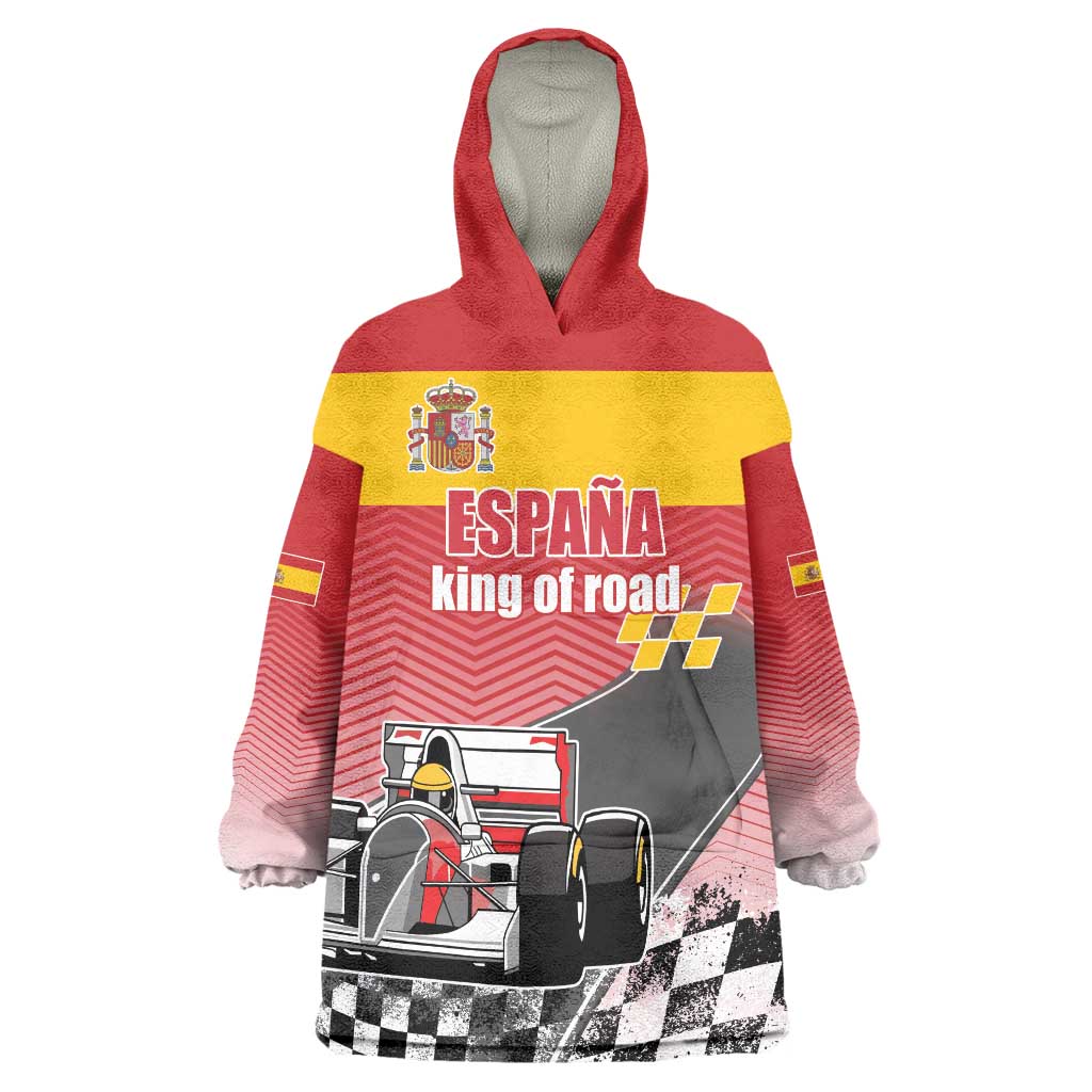 Custom Spain Formula One Wearable Blanket Hoodie Motorsport with Flag F1 World Championship