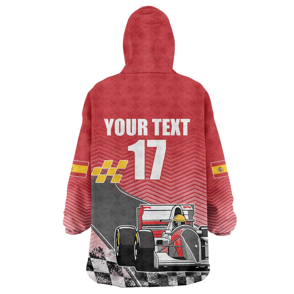 Custom Spain Formula One Wearable Blanket Hoodie Motorsport with Flag F1 World Championship