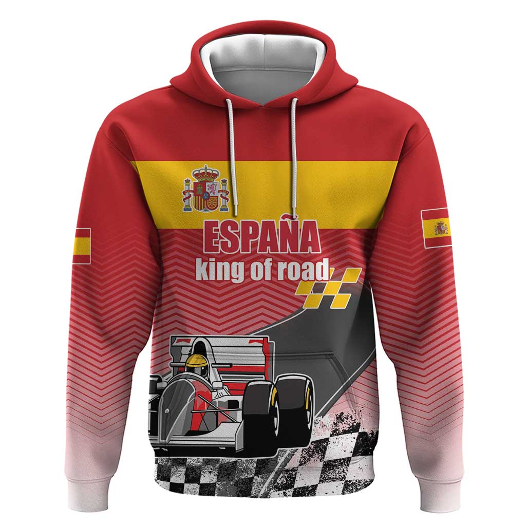Custom Spain Formula One Zip Hoodie Motorsport with Flag F1 World Championship