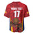 Custom Espana Rugby Spain Baseball Jersey Lion Mascot Come on Los Leones Red Style