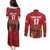 Custom Espana Rugby Spain Couples Matching Puletasi and Long Sleeve Button Shirt Lion Mascot Come on Los Leones Red Style