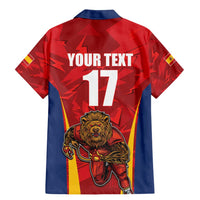 Custom Espana Rugby Spain Family Matching Mermaid Dress and Hawaiian Shirt Lion Mascot Come on Los Leones Red Style