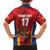Custom Espana Rugby Spain Family Matching Puletasi and Hawaiian Shirt Lion Mascot Come on Los Leones Red Style