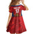 Custom Espana Rugby Spain Family Matching Puletasi and Hawaiian Shirt Lion Mascot Come on Los Leones Red Style