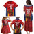 Custom Espana Rugby Spain Family Matching Puletasi and Hawaiian Shirt Lion Mascot Come on Los Leones Red Style
