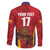 Custom Espana Rugby Spain Family Matching Puletasi and Hawaiian Shirt Lion Mascot Come on Los Leones Red Style
