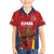 Custom Espana Rugby Spain Family Matching Puletasi and Hawaiian Shirt Lion Mascot Come on Los Leones Red Style