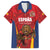 Custom Espana Rugby Spain Family Matching Short Sleeve Bodycon Dress and Hawaiian Shirt Lion Mascot Come on Los Leones Red Style