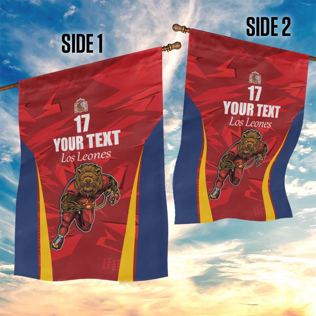 Custom Espana Rugby Spain Garden Flag Lion Mascot Come on Los Leones Red Style