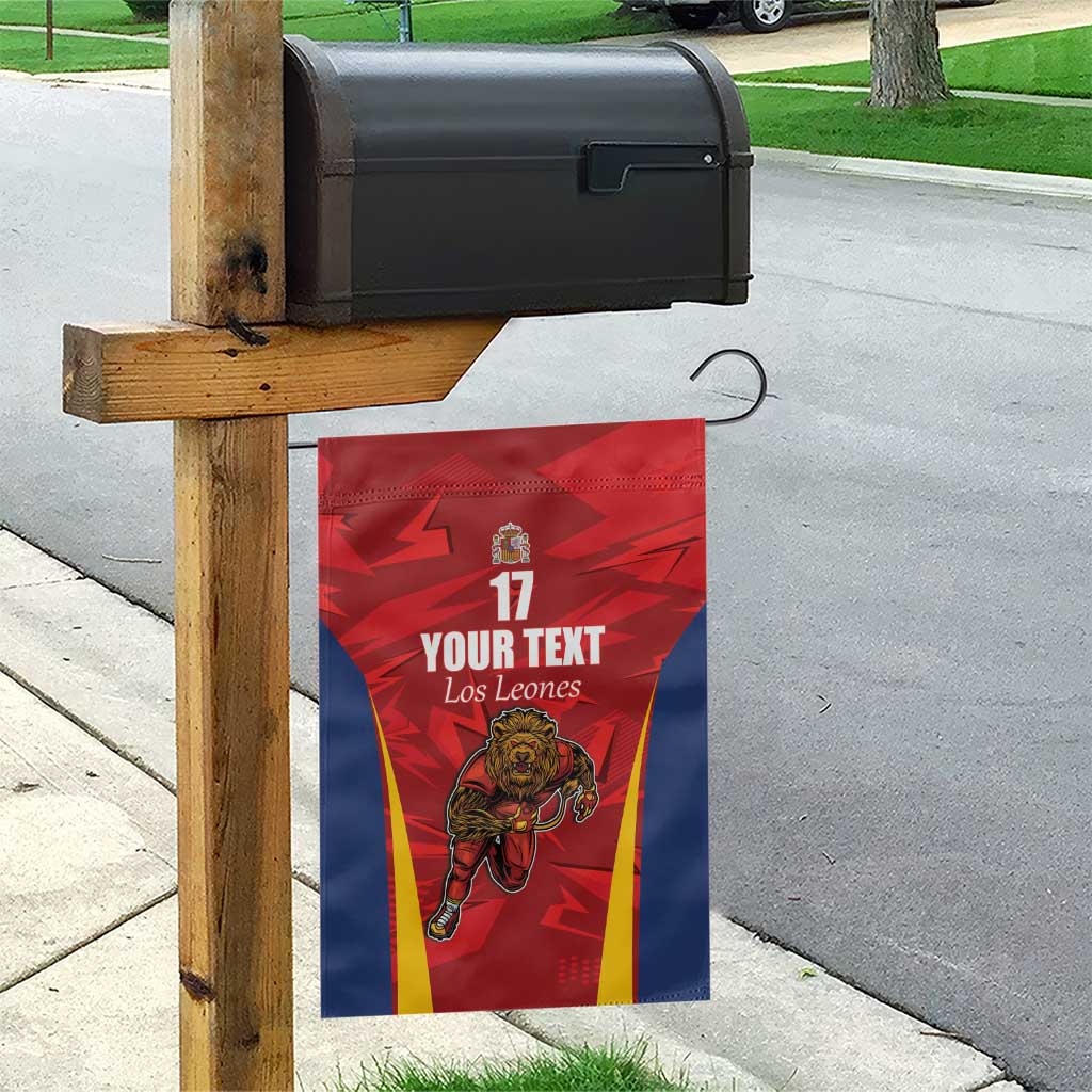 Custom Espana Rugby Spain Garden Flag Lion Mascot Come on Los Leones Red Style