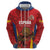 Custom Espana Rugby Spain Hoodie Lion Mascot Come on Los Leones Red Style