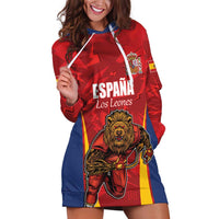 Custom Espana Rugby Spain Hoodie Dress Lion Mascot Come on Los Leones Red Style