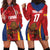 Custom Espana Rugby Spain Hoodie Dress Lion Mascot Come on Los Leones Red Style