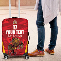 Custom Espana Rugby Spain Luggage Cover Lion Mascot Come on Los Leones Red Style