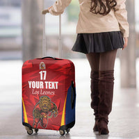 Custom Espana Rugby Spain Luggage Cover Lion Mascot Come on Los Leones Red Style