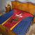 Custom Espana Rugby Spain Quilt Lion Mascot Come on Los Leones Red Style