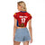 Custom Espana Rugby Spain Raglan Cropped T Shirt Lion Mascot Come on Los Leones Red Style