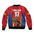 Custom Espana Rugby Spain Sleeve Zip Bomber Jacket Lion Mascot Come on Los Leones Red Style