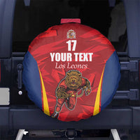 Custom Espana Rugby Spain Spare Tire Cover Lion Mascot Come on Los Leones Red Style