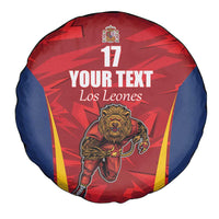Custom Espana Rugby Spain Spare Tire Cover Lion Mascot Come on Los Leones Red Style