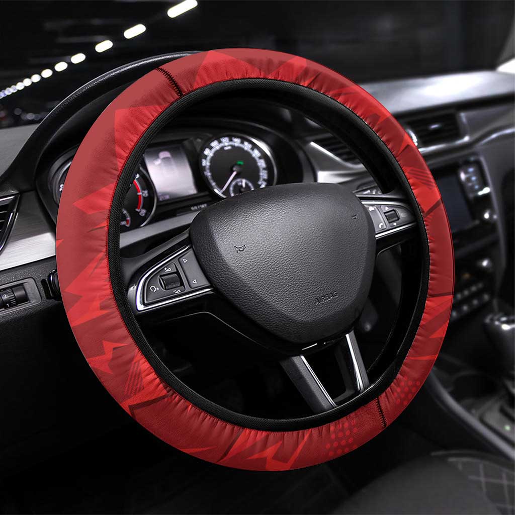Espana Rugby Spain Steering Wheel Cover Lion Mascot Come on Los Leones Red Style