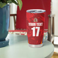 Custom Espana Rugby Spain Tumbler Cup Lion Mascot Come on Los Leones Red Style