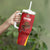 Custom Espana Rugby Spain Tumbler With Handle Lion Mascot Come on Los Leones Red Style