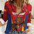 Custom Espana Rugby Spain Women Casual Shirt Lion Mascot Come on Los Leones Red Style