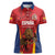 Custom Espana Rugby Spain Women Polo Shirt Lion Mascot Come on Los Leones Red Style