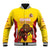Custom Espana Rugby Spain Baseball Jacket Lion Mascot Come on Los Leones Yellow Style